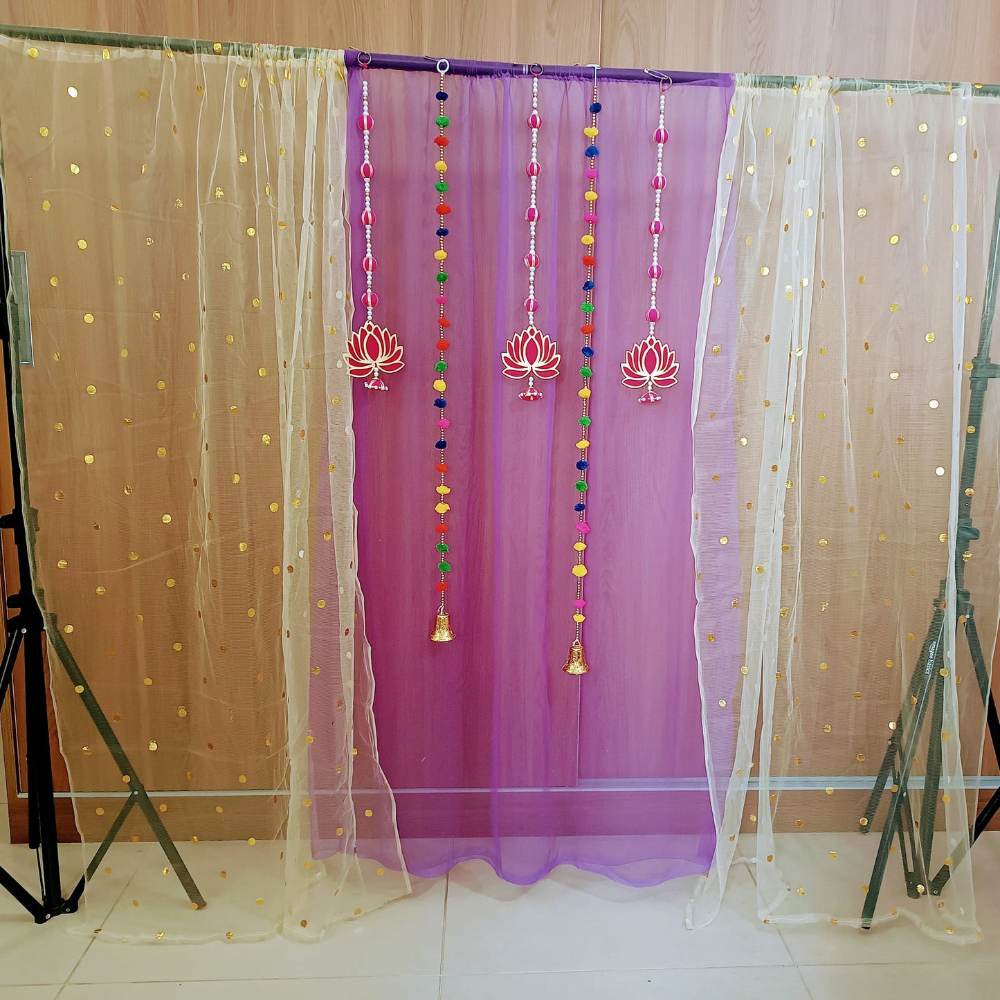 Festive Backdrop DIY Kit - Royal Purple and White Gold