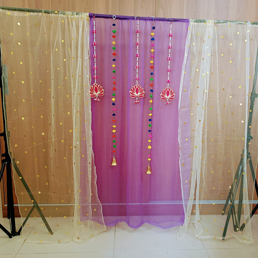 Festive Backdrop DIY Kit - Royal Purple and White Gold